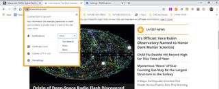 How to turn off Chrome notifications for LiveScience.