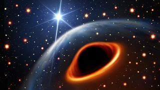 An artist's impression of a black hole.